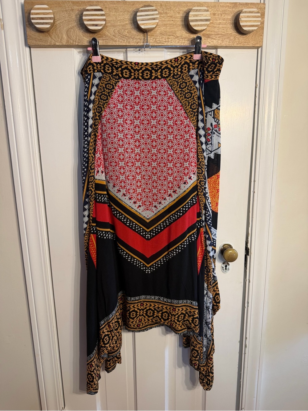 Free People Bedouin Traveler Handkerchief Maxi Skirt Boho Small